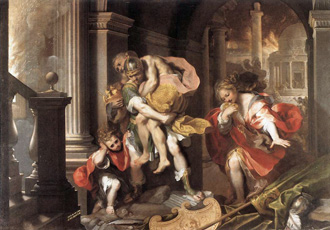 Aeneas' Flight from Troy by Federico Barocci (1598)