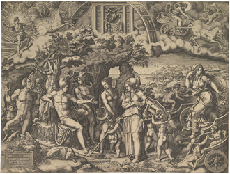 The Judgment of Paris by Giorgio Ghisi (1555)